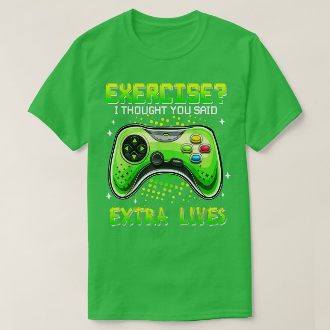 Funny Video Game Controller Retro Boys Extra Live T-Shirt (Design vorne)