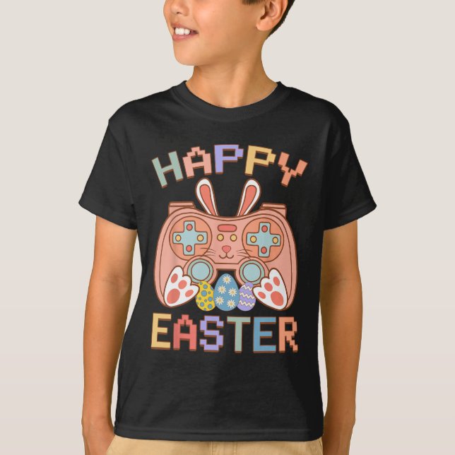 Funny Video Game Easter Bunny Gaming Controller Ga T-Shirt (Vorderseite)
