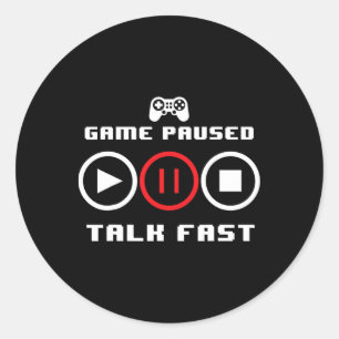Funny Video Game für Damen und Herren Video Gaming Runder Aufkleber