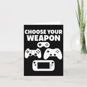 Funny Video Game Wählen Sie Ihre Waffe Karte