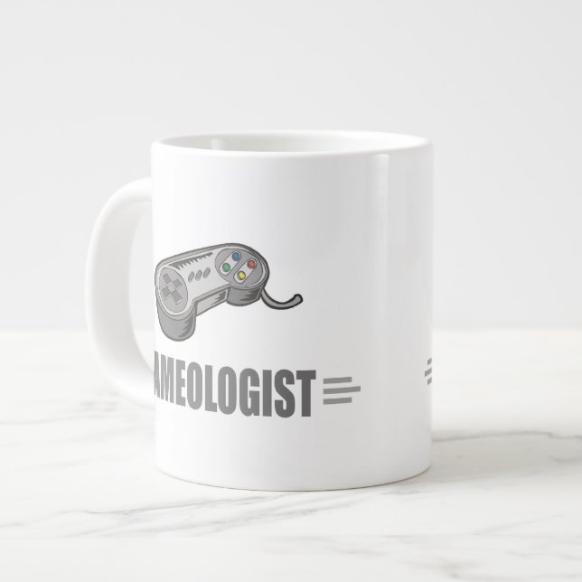 Funny Video Gamer Jumbo-Tasse (Vorderseite Links)