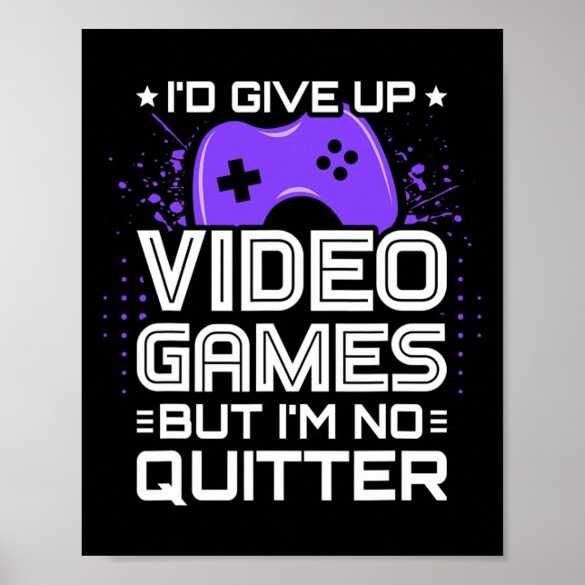 Funny Video Gamer - PC Console Gaming - Videospiel Poster (Vorne)