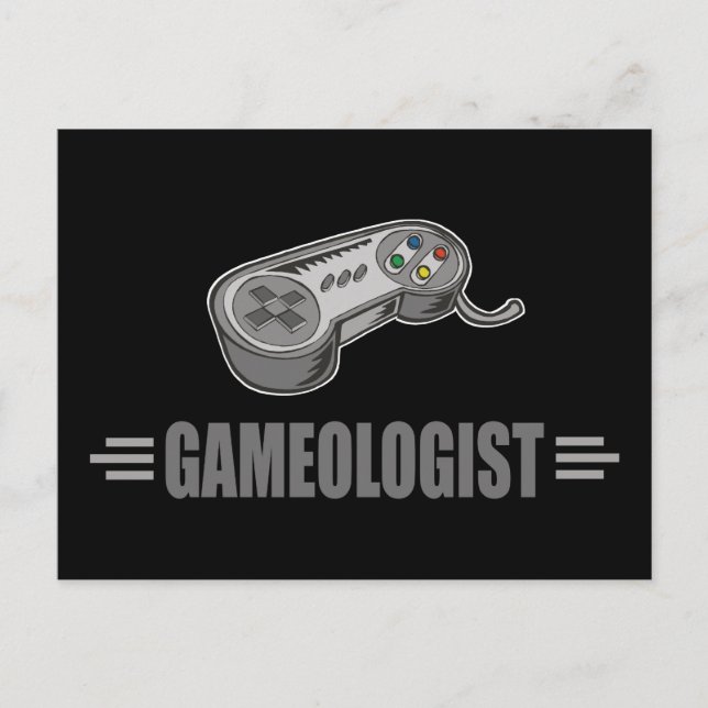 Funny Video Gaming Postkarte (Vorderseite)
