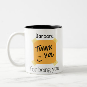 Funny Vielen Dank, dass Sie persönlich sein Zweifarbige Tasse