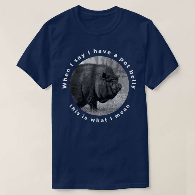 Funny Vietnamese Pot-Bellied Pig Saying  T-Shirt (Design vorne)