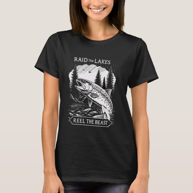 Funny Viking Fishing & Nordic Mythology - Nordic T T-Shirt (Vorderseite)