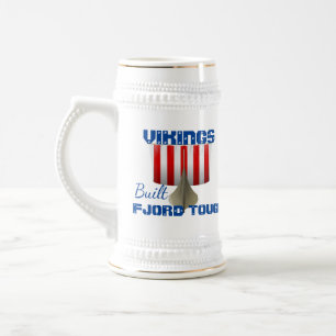 Funny Viking Ship "Fjord Tough" Bierglas