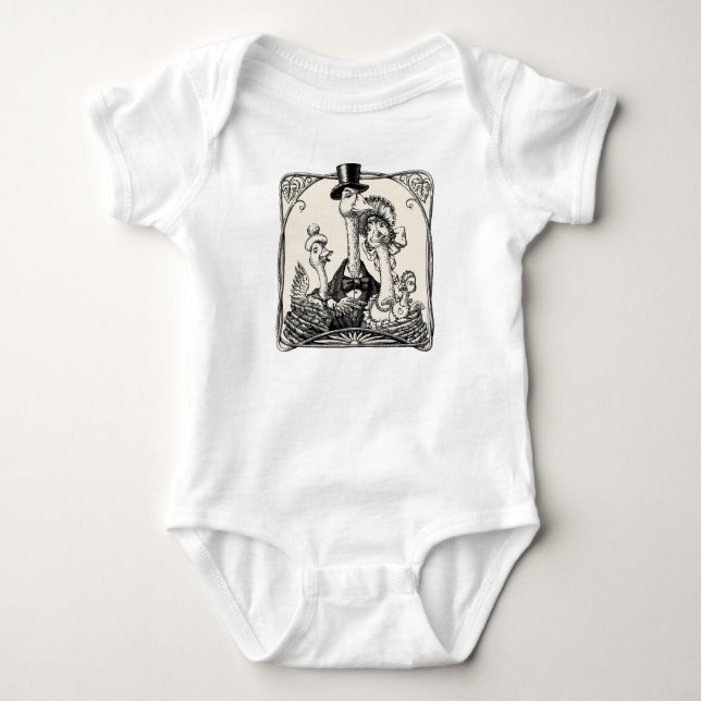 Funny Viktorianisch Gänse Baby Strampler (Vorderseite)