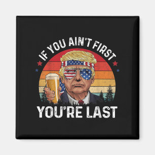 Funny Vintag 4. Juli Donald Trump trinkt mich Magnet
