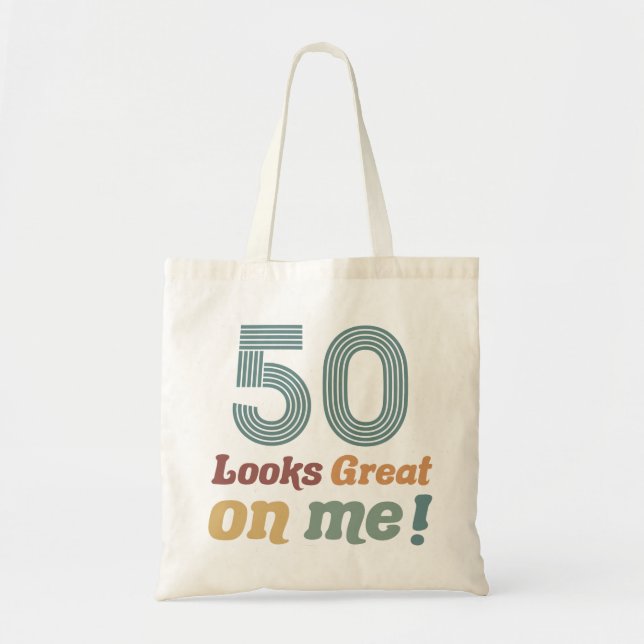 Funny Vintag 50. Geburtstag Tragetasche (Vorne)
