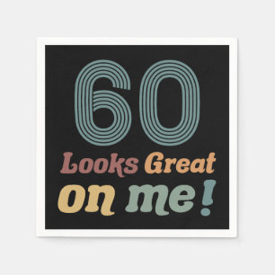 Funny Vintag 60. Geburtstag Serviette