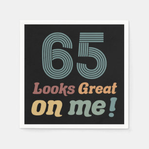 Funny Vintag 65. Geburtstag Serviette