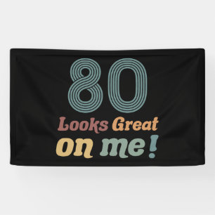 Funny Vintag 80. Geburtstag Banner