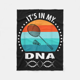 Funny Vintag Badminton Shuttle Badminton Player S Fleecedecke