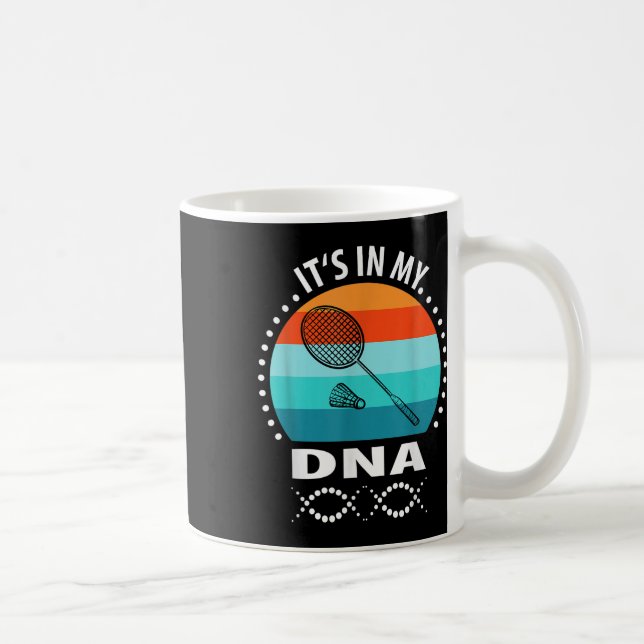 Funny Vintag Badminton Shuttle Badminton Player S Kaffeetasse (Rechts)