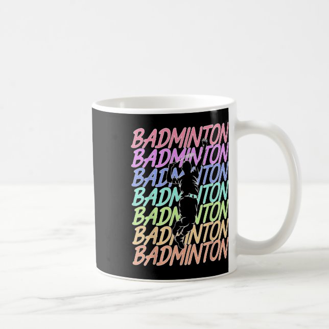 Funny Vintag Badminton Shuttle Badminton Player S Kaffeetasse (Rechts)