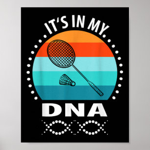 Funny Vintag Badminton Shuttle Badminton Player S Poster