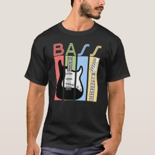 Funny Vintag Bass Gitarre Acoustic Electric Music T-Shirt