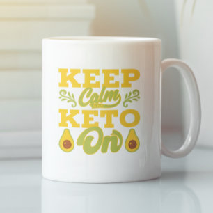 Funny Vintag Behielt Calm und Keto über Funny Zita Kaffeetasse