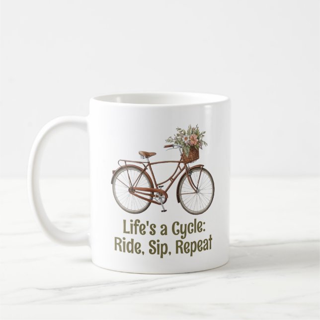 Funny Vintag Bicycle Kaffeetasse (Links)