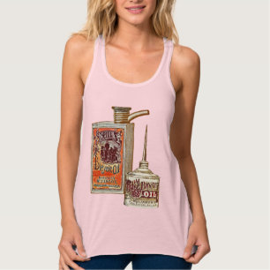 Funny Vintag Bicycle Sperm Oil Tank Top