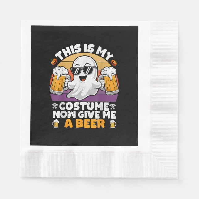 Funny Vintag Boo Serviette (Vorderseite)