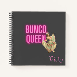 Funny Vintag Bunco Queen Personalisiert Notebook Notizbuch