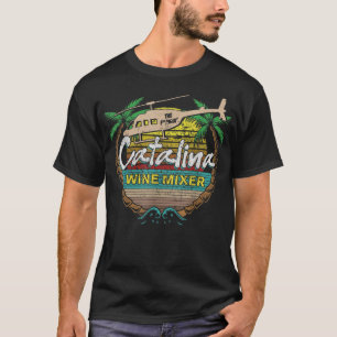 FUNNY VINTAG CATALINA SUNSET WINE MIXER T - Shirt