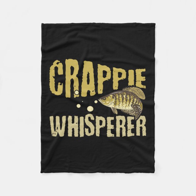Funny Vintag Crappie Whisperer Fischen Fleecedecke (Vorderseite)