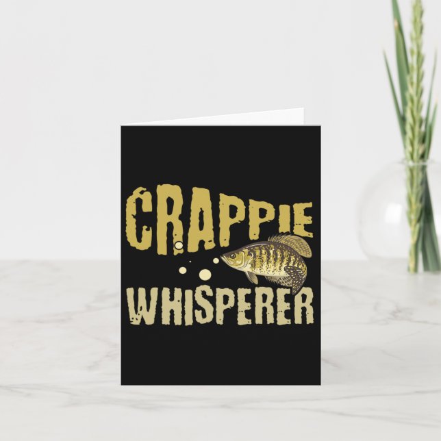 Funny Vintag Crappie Whisperer Fischen Karte (Vorderseite)