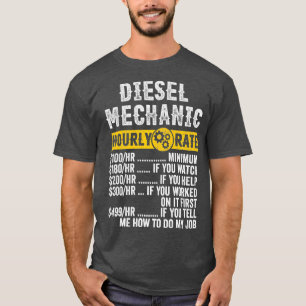 Funny Vintag Diesel Mechanic Bekleidung Spaß stü T-Shirt