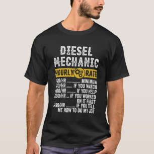 Funny Vintag Diesel Mechanic Bekleidung Spaß Stund T-Shirt