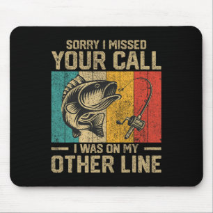 Funny Vintag Fishing Jokes Womens Mens Fisherman Mousepad
