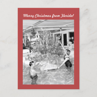 Funny Vintag Foto Florida Weihnachten Postkarte