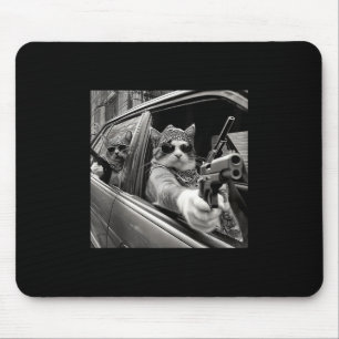 Funny Vintag Gangster Cat Meme Cat Vater Frauen Gr Mousepad