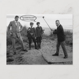Funny Vintag Golf Postcard Postkarte
