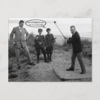 Funny Vintag Golf Postcard