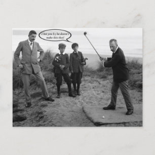 Funny Vintag Golf Postcard Postkarte