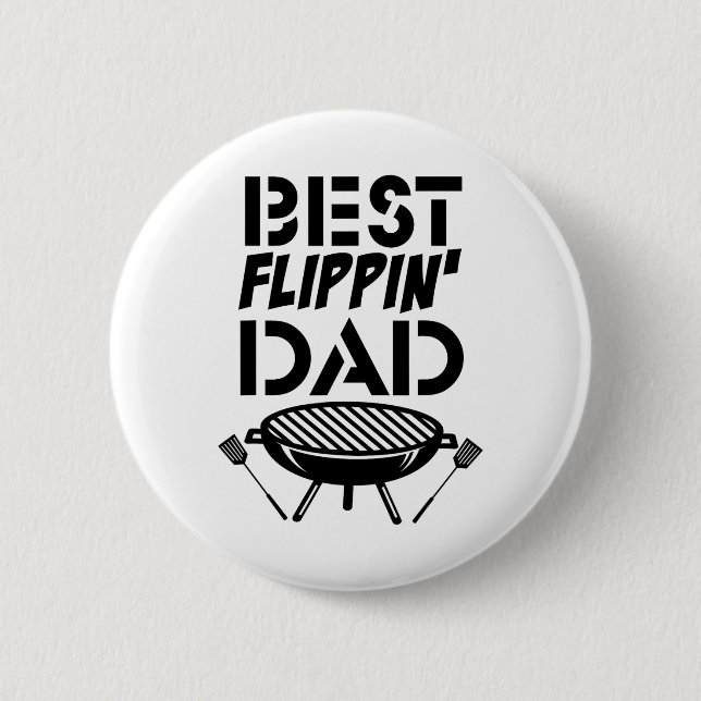 Funny Vintag Grill Daddy - Grillen und Nachfüllen Button (Vorderseite)