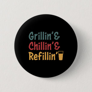 Funny Vintag Grill Vater - Grillabfüllung Button