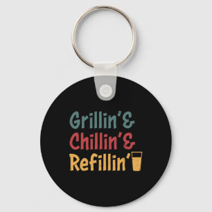 Funny Vintag Grill Vater - Grillabfüllung Schlüsselanhänger