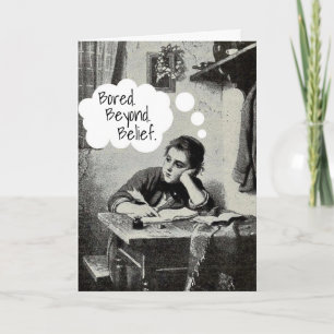 Funny Vintag Illustration Ich vermisse Sie Karte