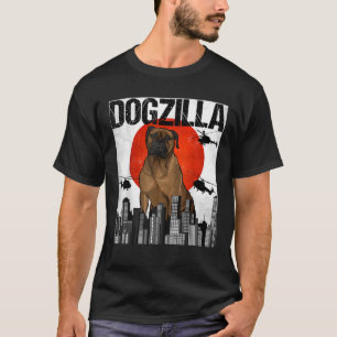 Funny Vintag japanischer Dogzilla Bullmastiff T-Shirt