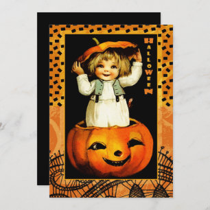 Funny Vintag Kid Halloween-Party Einladung