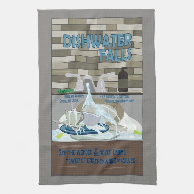 Funny Vintag Kitchen Reisedesign Geschirrtuch (Vertikal)