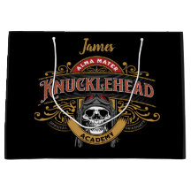 Funny Vintag Knucklehead Academy Skull