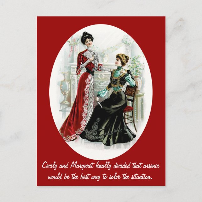 Funny Vintag Ladys Postkarte (Vorderseite)