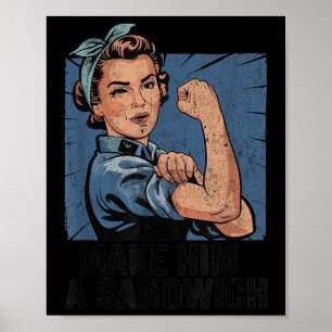 Funny Vintag macht ihn zu einem Sandwich Poster