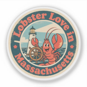 Funny Vintag Massachusetts Humster Leuchtturm Aufkleber