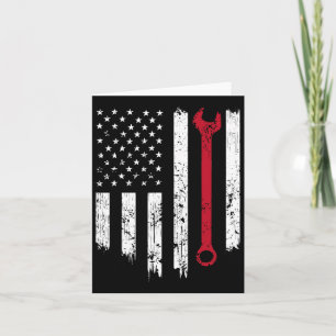 Funny Vintag Mechanic Not American Flag Gi Karte